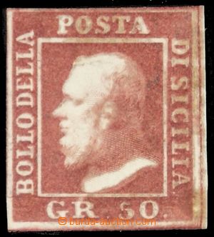 120233 - 1859 Mi.7b I., King Ferdinand II., value 50Gr red-brown, so-