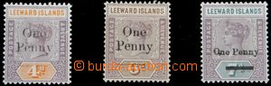 120276 - 1902 Mi.17-19, přetisk One Penny, kat. SG £13