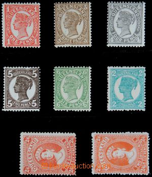 120379 - 1907-11 sestava 8ks známek, kat. SG.288, 292, 294-296, 300,