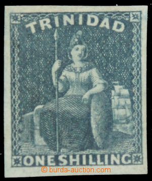 120394 - 1859 Mi.10 (SG.29), Sedící Britannia 1Sh modrá, krásný 