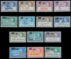 120445 - 1971 Mi.25-38, Výzkum Antarktidy s přetisky - nová měna,
