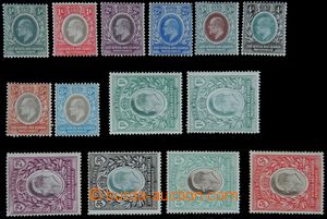120479 - 1904 Mi.17-29 (SG.17-30), Edward VII., set 14 pcs of stamps,