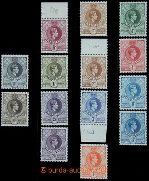 120498 - 1938 Mi.27-37 (SG.28-38a), George VI., set 14 pcs of stamps,
