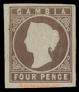 120574 - 1871 Mi.1 (SG.2), Queen Victoria 4P brown, very wide margins