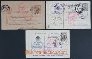 120577 - 1917 RUMANIA  3 pcs of PC Romanian field post addressed to R