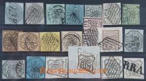 120593 - 1852 selection of 21 pcs of stamps the first issue., from th
