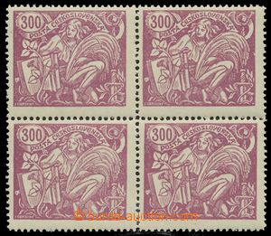 120598 -  Pof.175AI, 300h violet, block of four, type I., line perfor