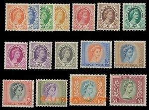 120635 - 1954 Mi.1-16, Alžběta II., kat. 120€