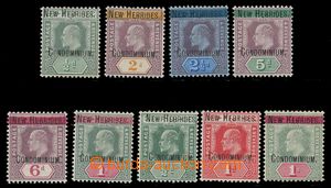120645 - 1908 Mi.1-6, 7-9, přetisk NEW HEBRIDES / CONDOMINIUM, kat. 