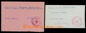 120674 - 1945 Gheto TEREZÍN  2 pcs of pass with postmark Internation