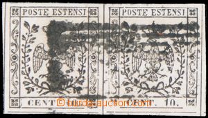 120703 - 1852 Mi.2I, Eagle with crown 10C, horizontal pair, wide marg