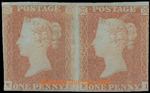 120761 - 1841 Mi.3, Queen Victoria 1P red-brown, horizontal pair, blu
