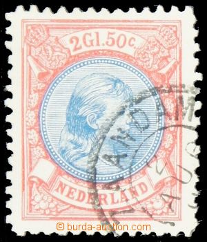 120774 - 1894 Mi.45B, Queen Wilhelmina 2,50G, highest value, line per