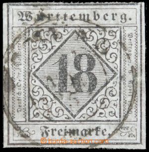 120782 - 1852 Mi.5I, Číslice 18(Kr), vzácná známka, nahoře těs