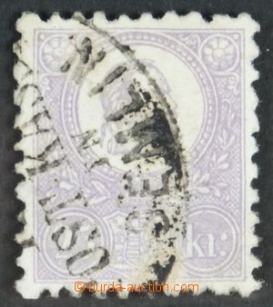 120813 - 1871 Mi.6a, Franz Josef 25K fialová, kamenotisk, fragment r