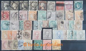 120831 - 1850-1909 selection of 50 pcs of stamps, i.a. Mi.1 5x, 93V, 