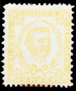120882 - 1874 Mi.1 IC, Prince Nikola I. 2Nkr yellow, line perforation