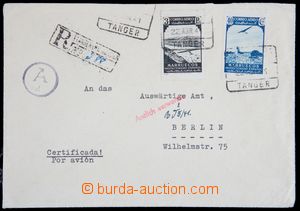 120886 - 1941 Reg and airmail letter to Berlin with Mi.179, 185, CDS 