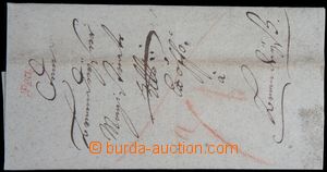 120902 - 1784? folded cover of letter with red straight line postmark