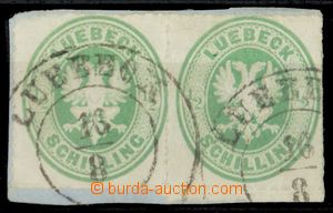120994 - 1863 Mi.8, Znak v oválu, ½Schil. světle zelená, vodo