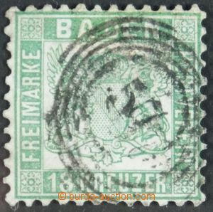 120998 - 1862 Mi.21a, Znak 18Kr, světle zelená, hledaná zn. s cel