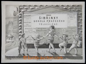 121035 - 1833 SOKOL PRAGUE, ball invitation-card - carnival, signed F