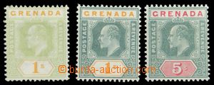 121066 - 1902-06 comp. 3 pcs of stamp. Edward VII., 2x 1Sh with vario