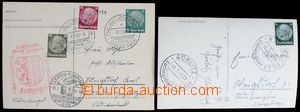 121091 - 1939 sestava dopisnice a pohlednice se vzducholodí LZ 130 G
