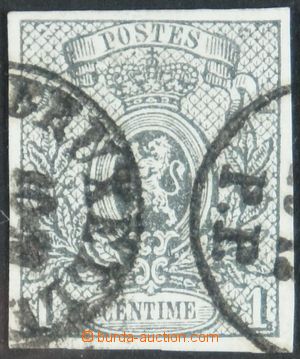 121100 - 1866 Mi.19, Novinová - Znak 1c, šedočerná, velmi hezký 