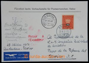 121112 - 1952 Let-dopis do Mexika, vyfr. služební zn. Mi.D42, DR VA