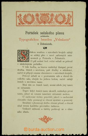 121164 - 1890 ball invitation-card pořádaná typografickou besedou 
