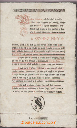 121167 - 1892 SOKOL BRNO  pozvánka na šibřinky jednoty Sokol v Brn