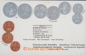 121172 - 1922 mince na pohlednicích, ČSR, tlačená litografie, nep