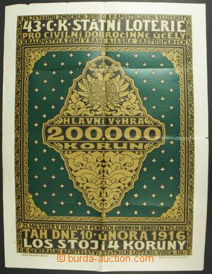 121173 - 1916 LOTERIE / RAKOUSKO-UHERSKO  propagační plakát, 43. c