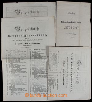 121206 - 1855-67 AUSTRIA  comp. 4 pcs of lists of prizes, i.a. Nový 