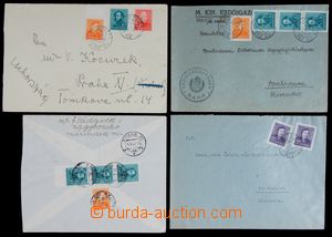 121374 - 1939 PODKARPATSKÁ RUS  sestava 4ks dopisů vyfr. zn. Mi.112