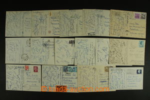 121389 - 1960-75 AUTOGRAFY / SPORTOVCI  sestava 15ks pohlednic s podp