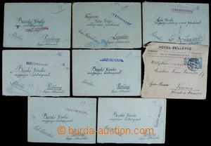 121396 - 1920-22 CENZURA  sestava 8ks dopisů z Maďarska do ČSR, v