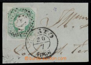 121424 - 1866 Mi.15, King Luis I., value 50Rs light green, wide margi