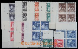 121465 - 1960 Pof.1101-1108, Hrady a zámky, levé rohové 4-bloky s 