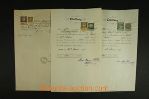 121493 - 1893 AUSTRIA-HUNGARY   3 document/-s with revenues of issue 