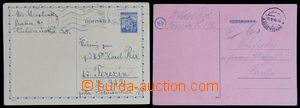 121507 - 1945 Gheto TEREZÍN, comp. 2 pcs of entires from and to Tere