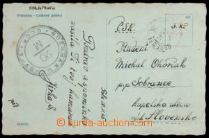 121513 - 1945 postcard Vítkovice sent by FP to Slovakia, CDS 28.5.45