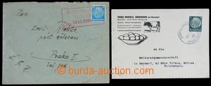 121554 - 1938 comp. 2 pcs of letters with provisory postmarks, 1x tra