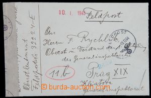 121555 - 1944 dopis prošlý FP 32224-E z Itálie do Prahy, kulaté D