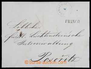 121586 - 1863 hotově vyplacený skládaný dopis s modrým DR ADAMST