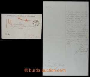 121608 - 1858 ex offo letter with additional-printing Císařského o