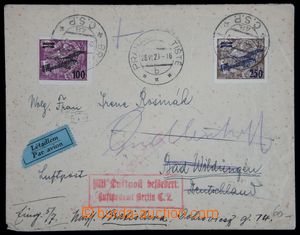 121618 - 1929 Let-dopis do Německa vyfr. zn. Pof.L5-6, DR BRATISLAVA