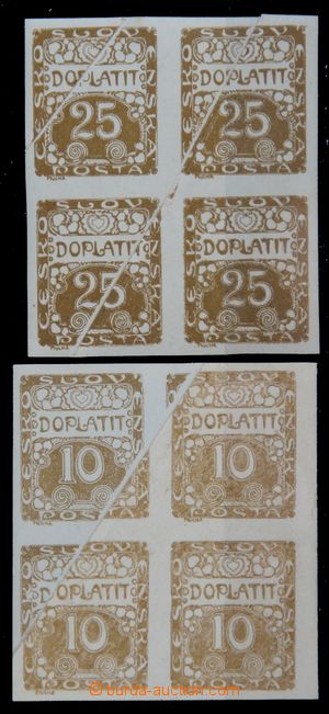 121676 - 1919 Pof.DL2, DL5, Ornament 10h a 25h, 1x velká přeložka 