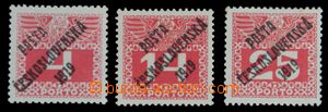 121691 -  Pof.66, 68 and 69, Postage due stmp - big numerals 4h, 14h 